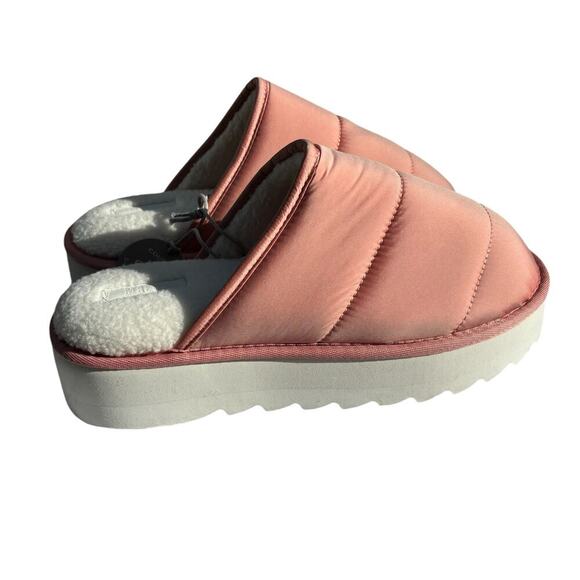 NWT Anthropologie Maeve Puffy Platform Slippers Size L 10-11 Rose Pink Comfy - Picture 3 of 6